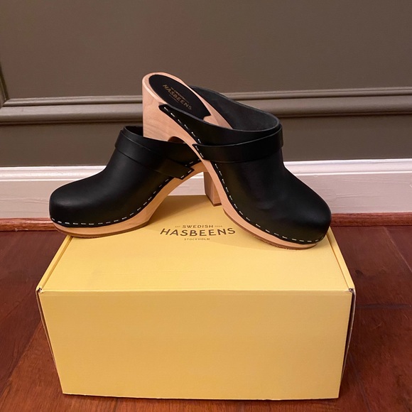 Swedish Hasbeens clogs. Size 39. Black. Worn 2-3 times - Picture 3 of 4